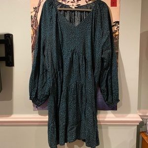 Blue Leopard Print Dress